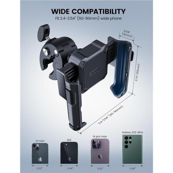 Lamicall Motorcycle Phone Mount Holder - [Camera Friendly] [1s Lock] - Picture 5 of 7